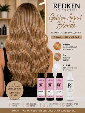 Redken Shades EQ Gloss Golden Apricot Blonde Toner Kit – 08WG + 9N + Clear